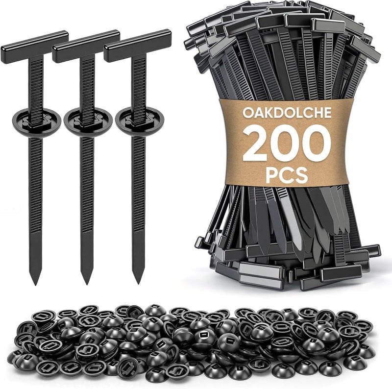 OAKDOLCHE 200Pcs Nylon Universal Cable Tie Buckle for Car, Heavy Duty Self-Locking Zip Ties Fasteners for Car Repair & Home Use, Snap-Fit Bumper Retainer Fender Liner Door Panel Fastener - Image 1